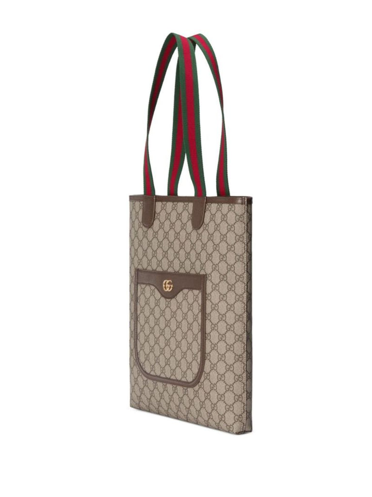 Neutral Gg Small Tote Bag