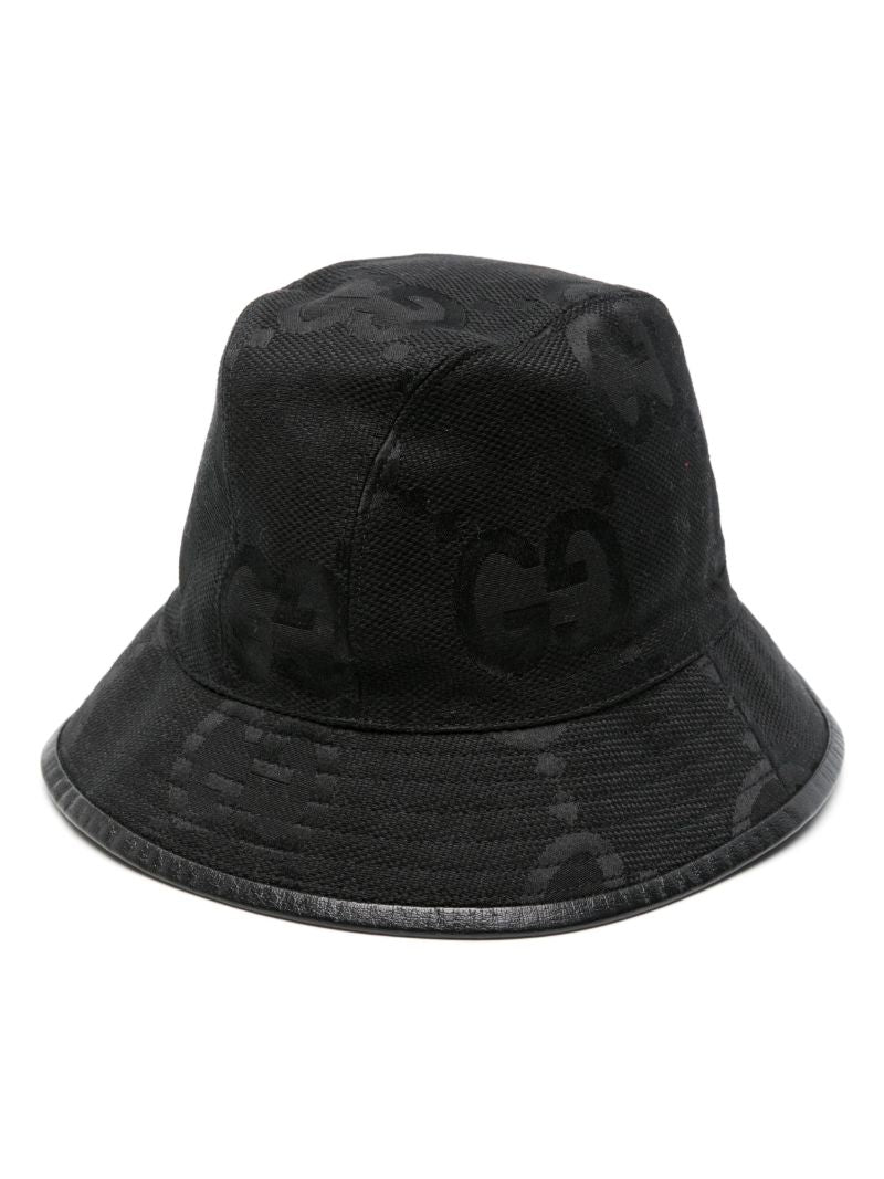 Black Gg Canvas Bucket Hat