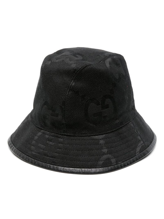 Black Gg Canvas Bucket Hat