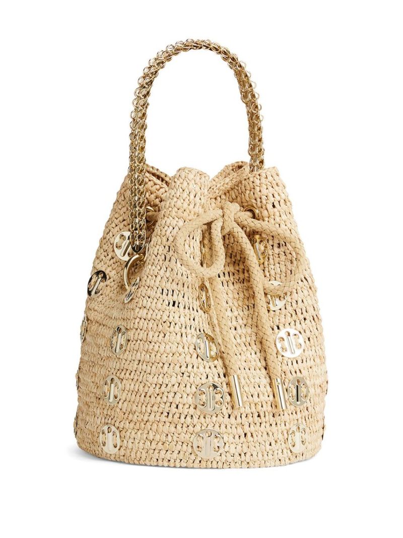 Neutral 1969 Raffia Bucket Bag