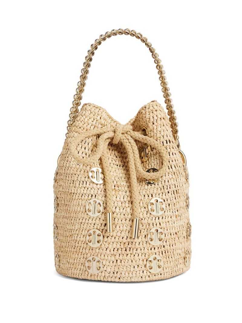 Neutral 1969 Raffia Bucket Bag