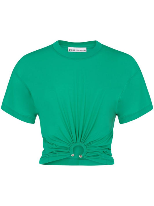 Green Gathered Ring T-shirt