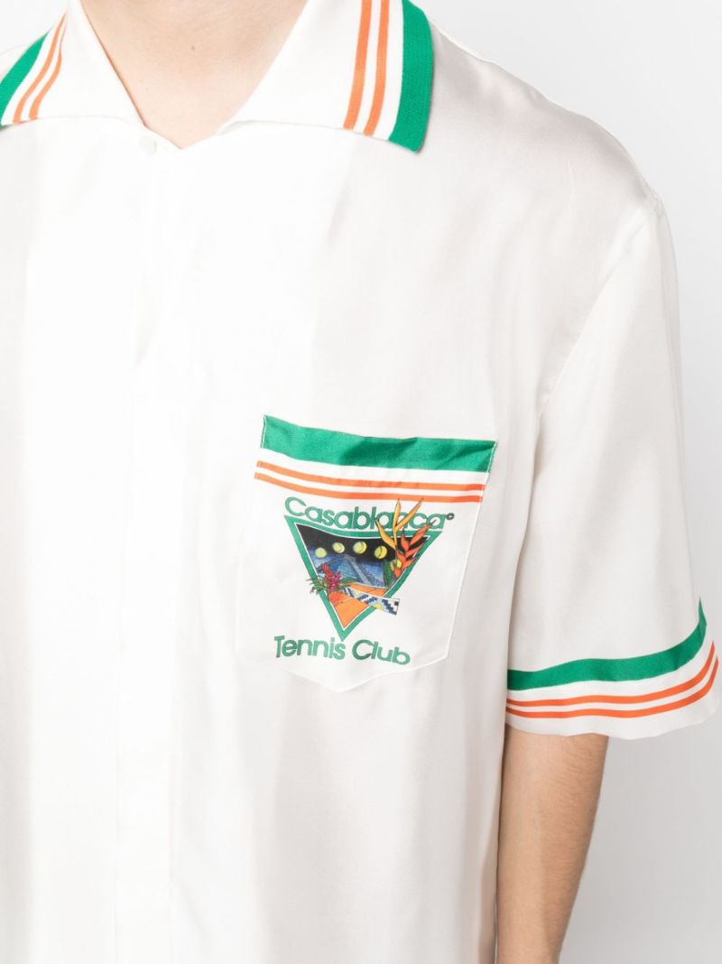 White Tennis Club Icon Silk Shirt