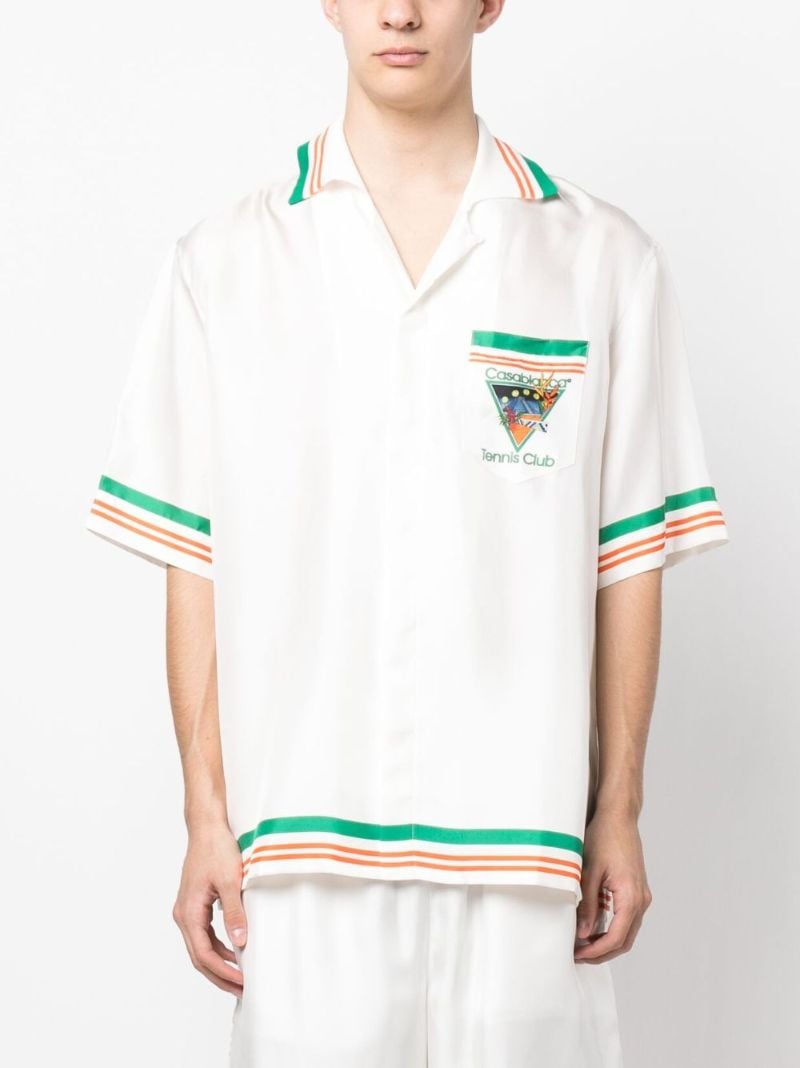 White Tennis Club Icon Silk Shirt