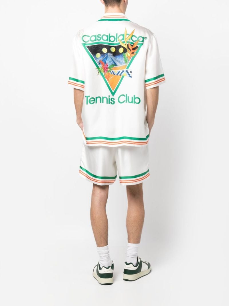 White Tennis Club Icon Silk Shirt