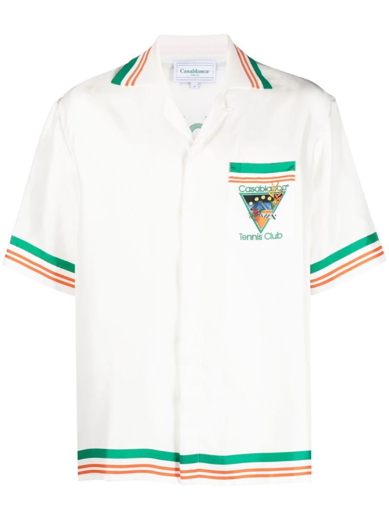 White Tennis Club Icon Silk Shirt