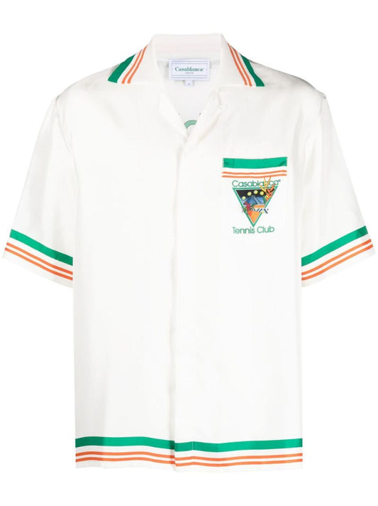 White Tennis Club Icon Silk Shirt