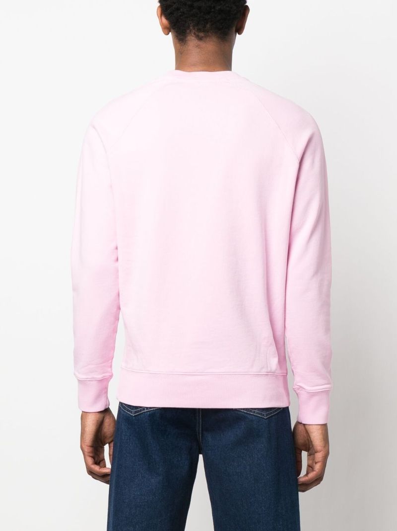Pink Fox Head Cotton Sweatshirt
