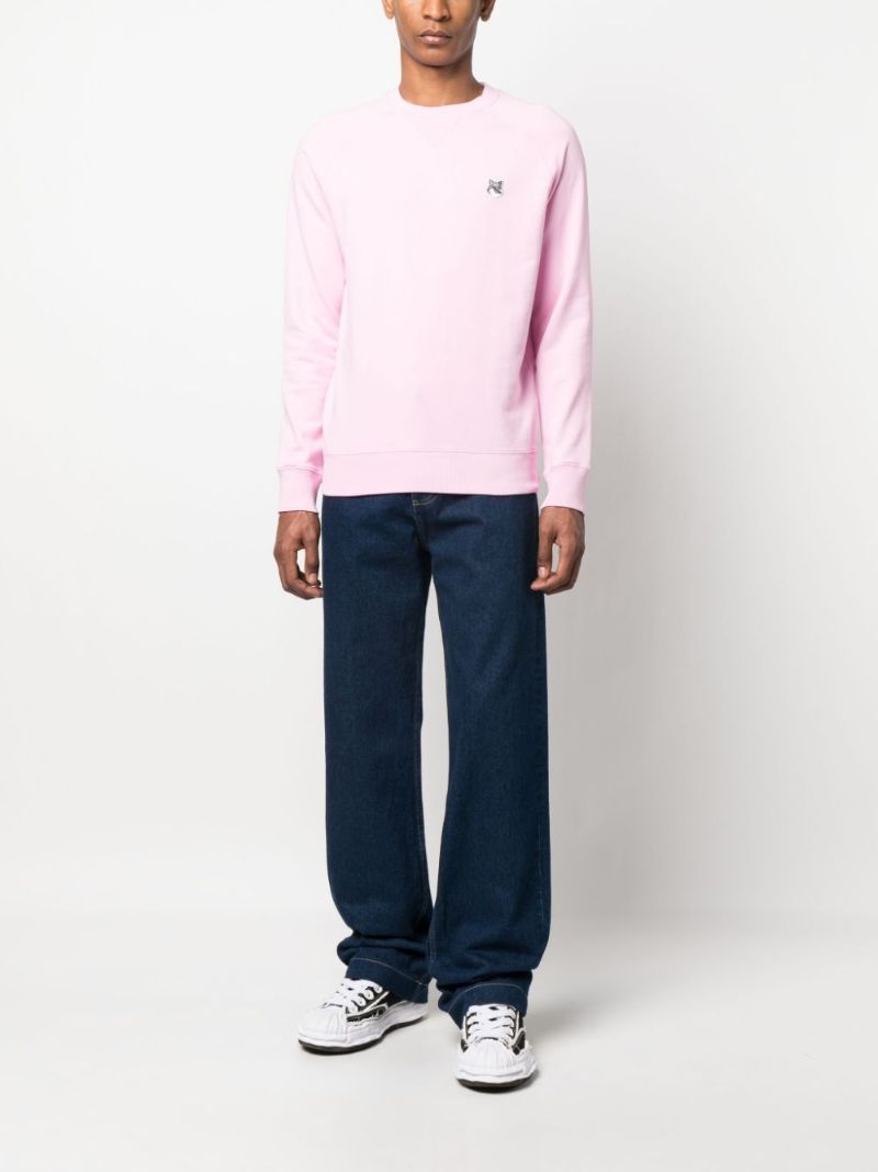 Pink Fox Head Cotton Sweatshirt