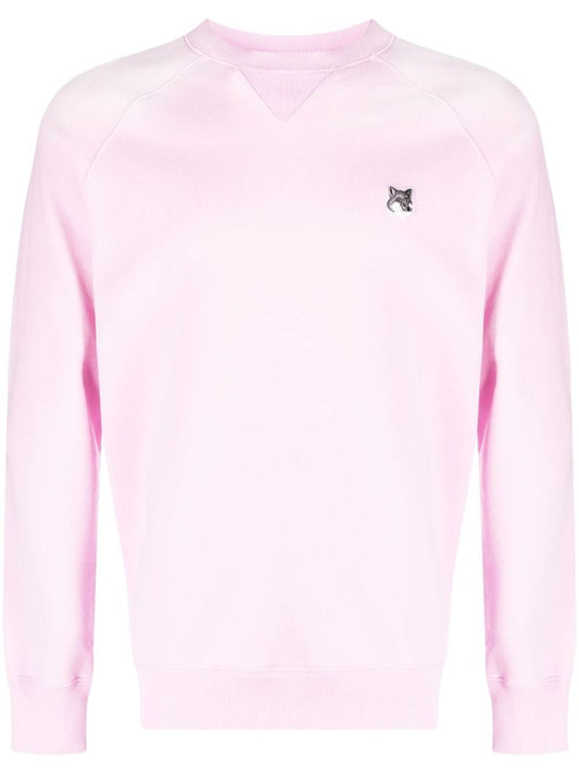 Pink Fox Head Cotton Sweatshirt