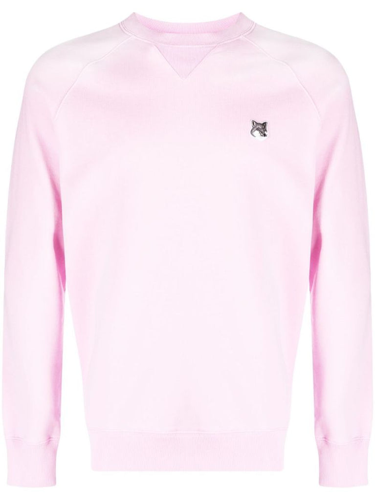 Pink Fox Head Cotton Sweatshirt