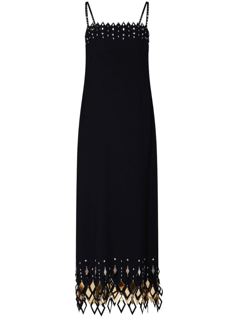 Black Stud Embellishment Maxi Dress