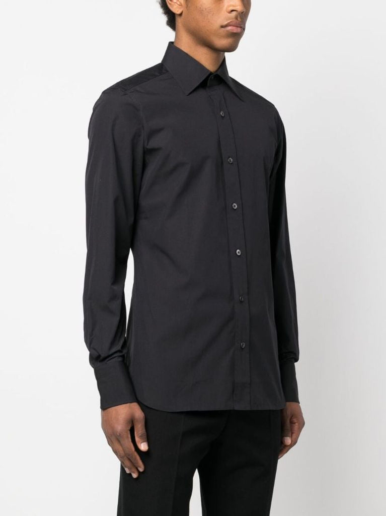 Black Long Sleevedcotton Shirt