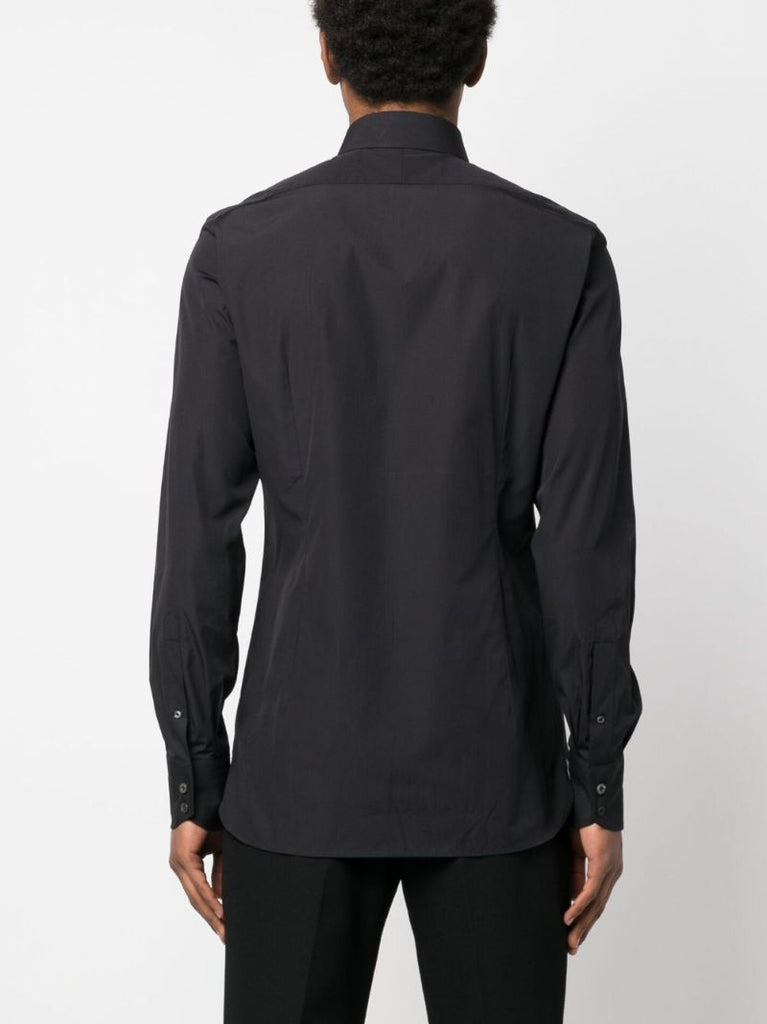 Black Long Sleevedcotton Shirt