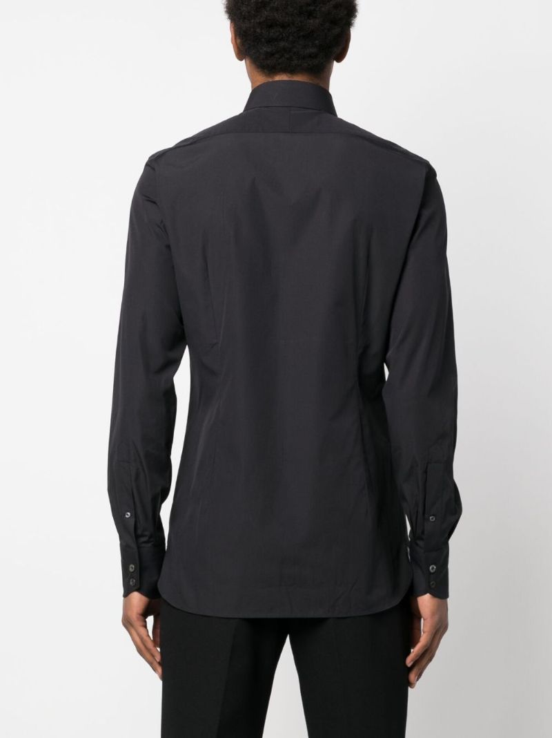 Black Long Sleevedcotton Shirt