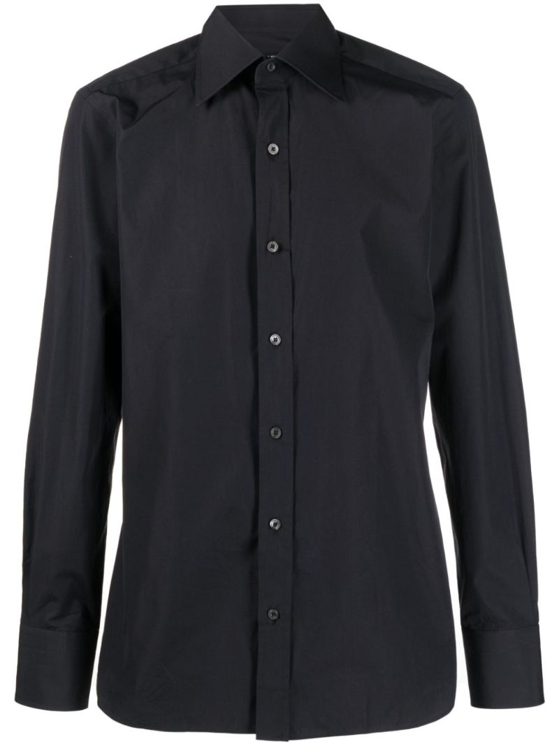 Black Long Sleevedcotton Shirt