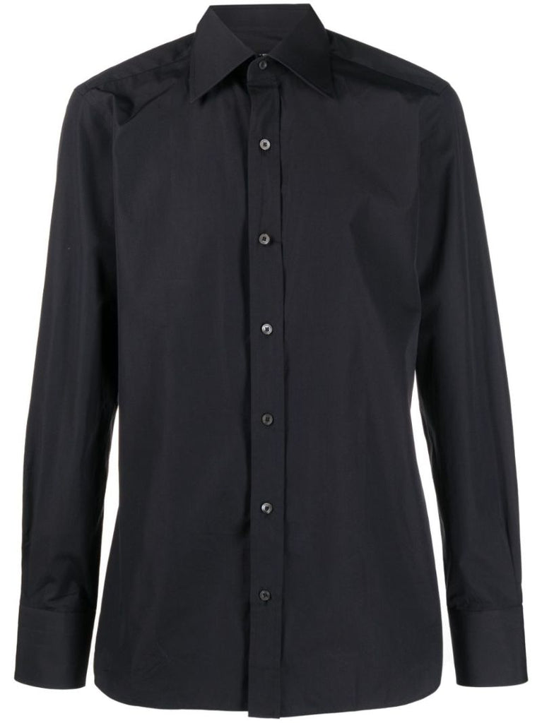 Black Long Sleevedcotton Shirt