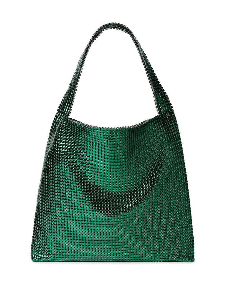Green Pixel Chainmail Tote Bag