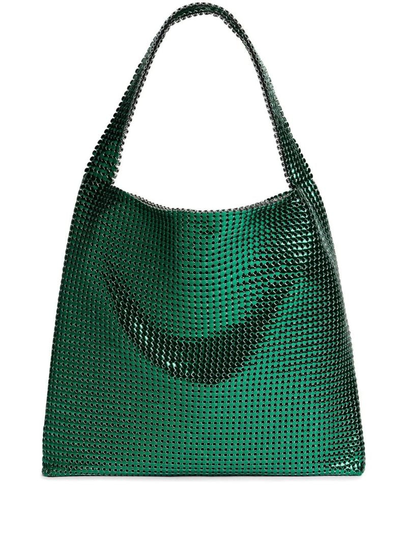 Green Pixel Chainmail Tote Bag