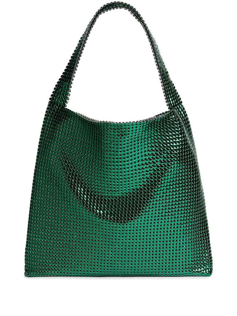 Green Pixel Chainmail Tote Bag