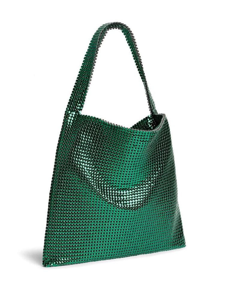 Green Pixel Chainmail Tote Bag