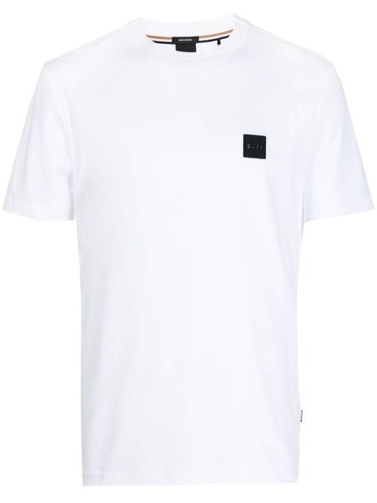 White Logo-patch Cotton T-shirt