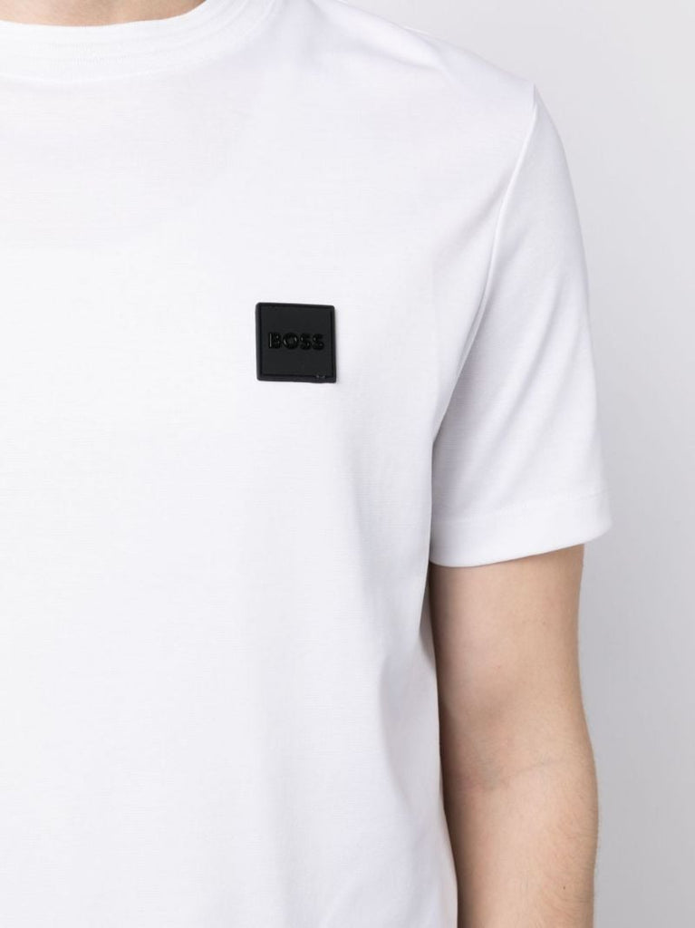 White Logo-patch Cotton T-shirt