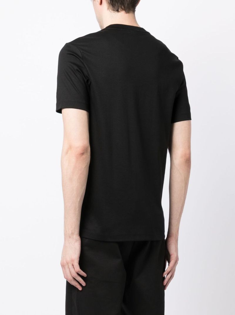 Black Logo-patch Cotton T-shirt