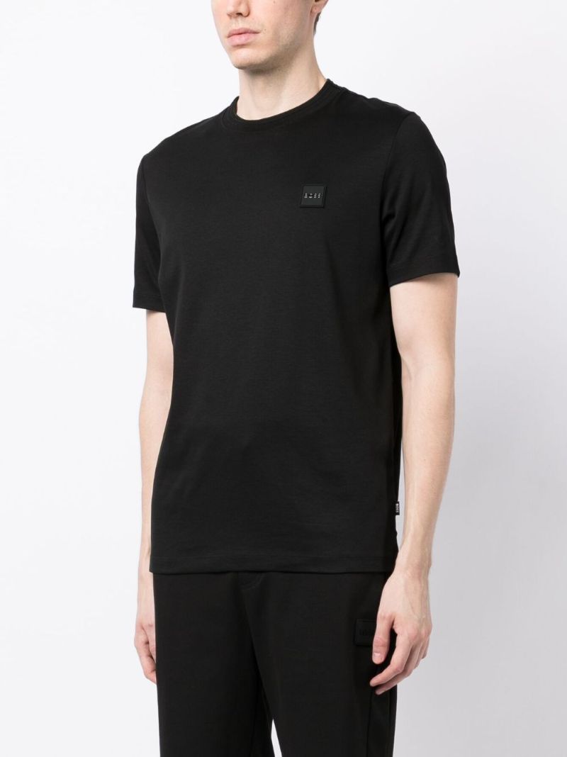 Black Logo-patch Cotton T-shirt