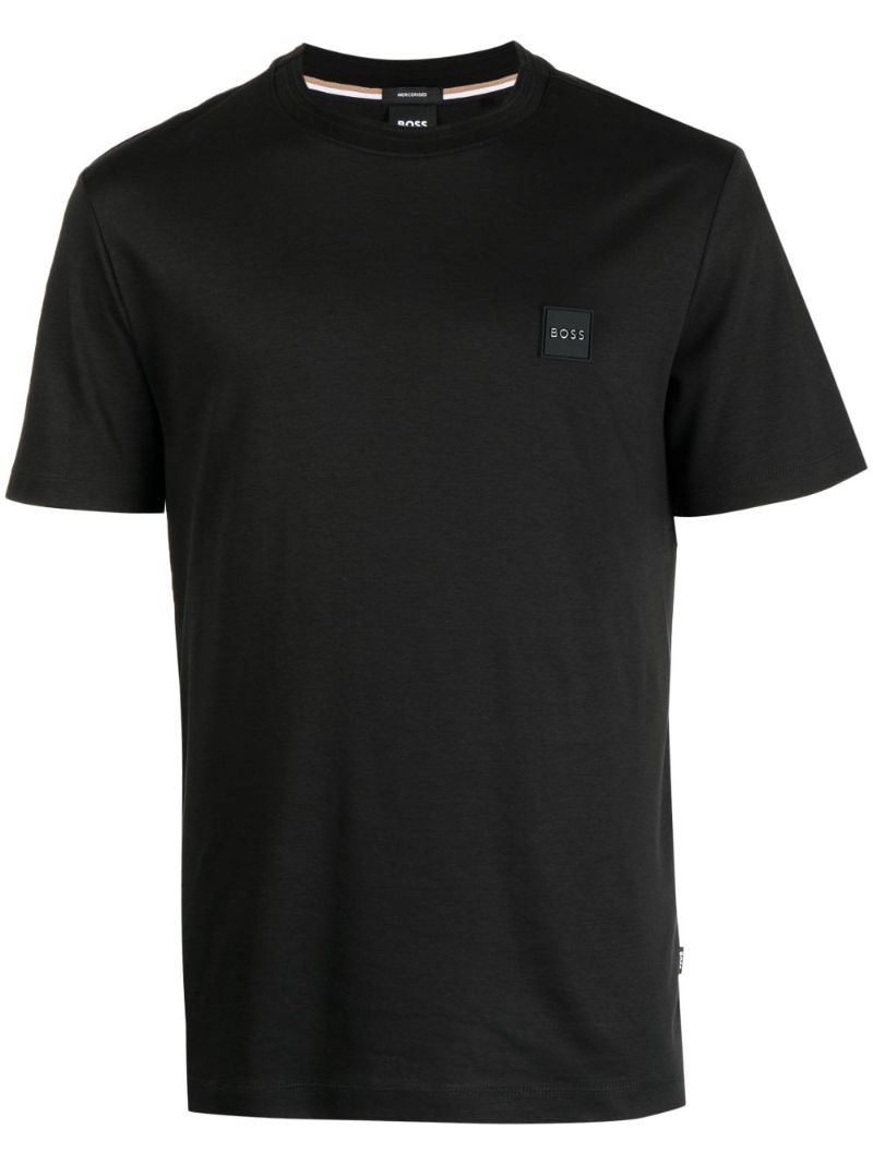 Black Logo-patch Cotton T-shirt