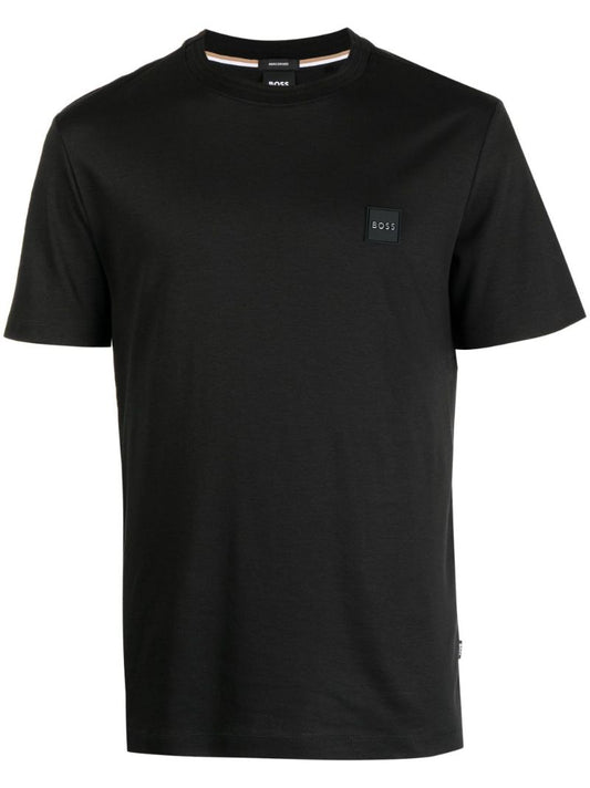 Black Logo-patch Cotton T-shirt