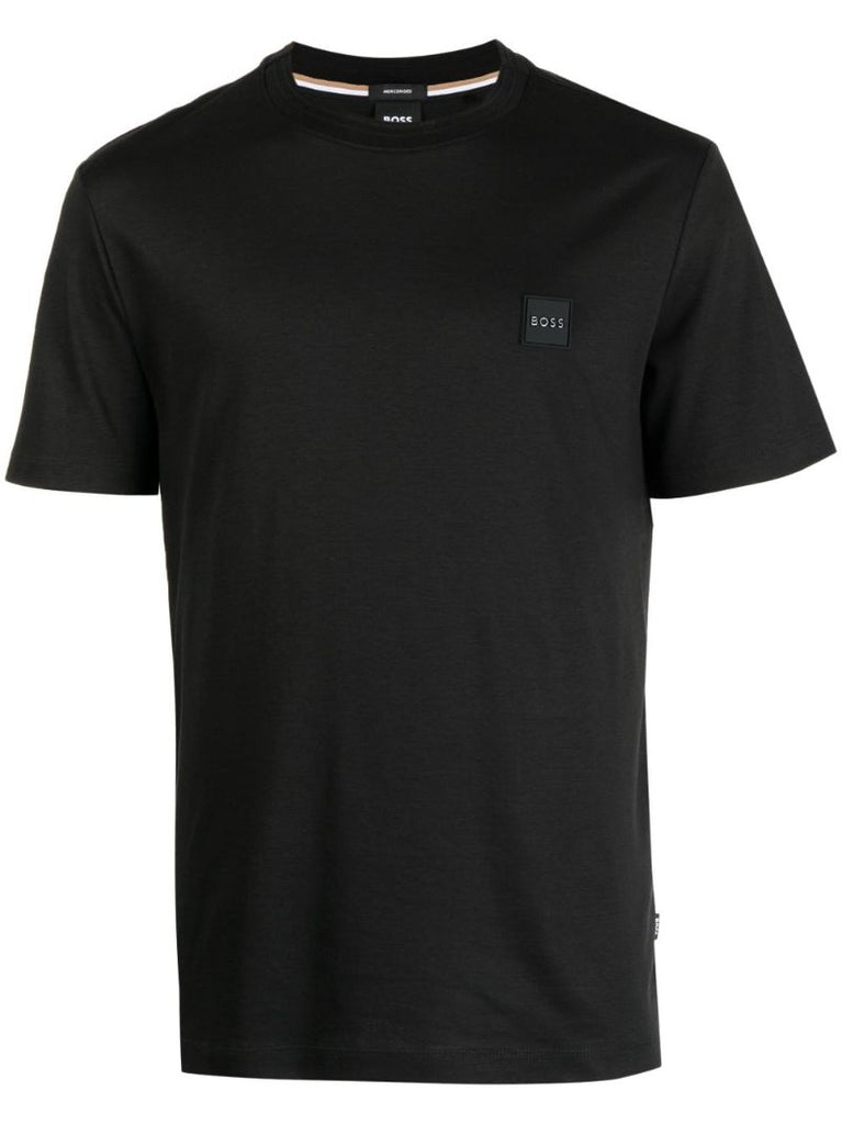 Black Logo-patch Cotton T-shirt