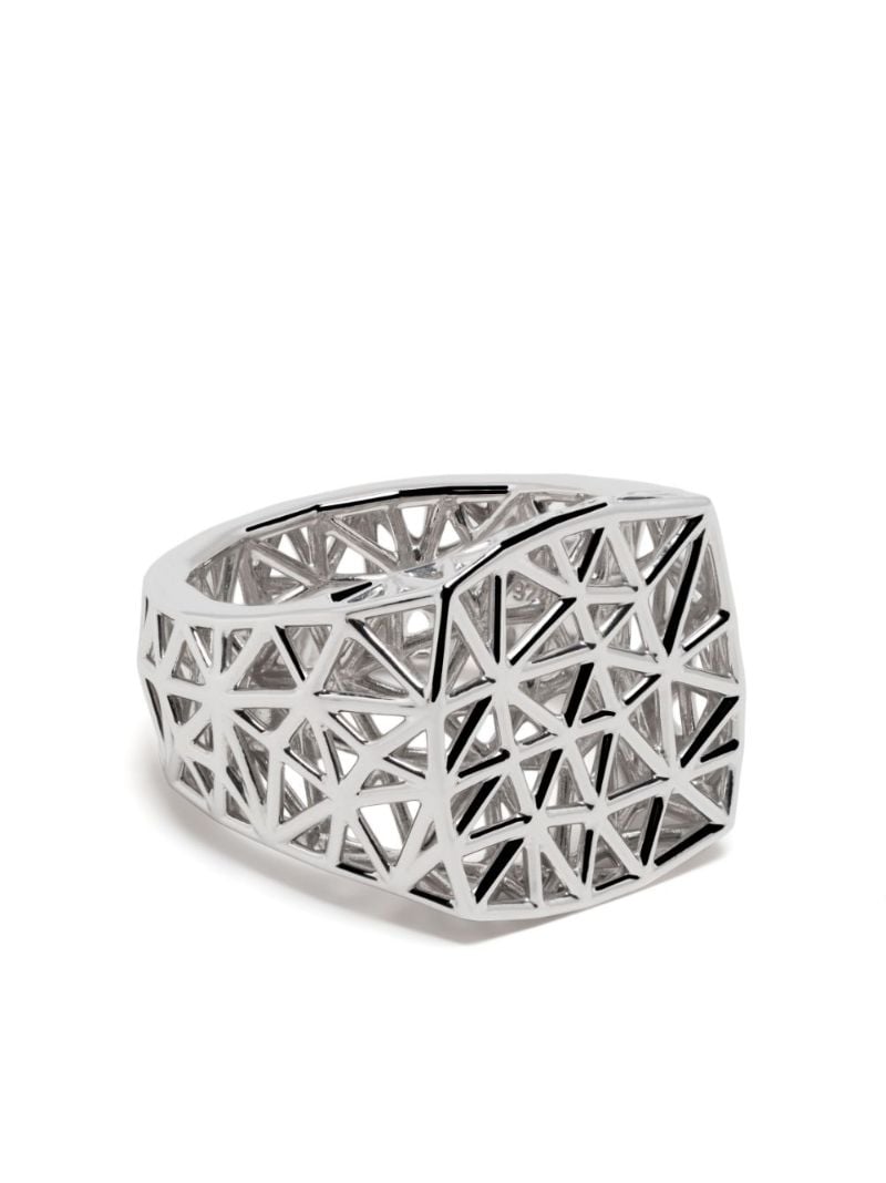 Sterling Silver Mesh Signet Ring