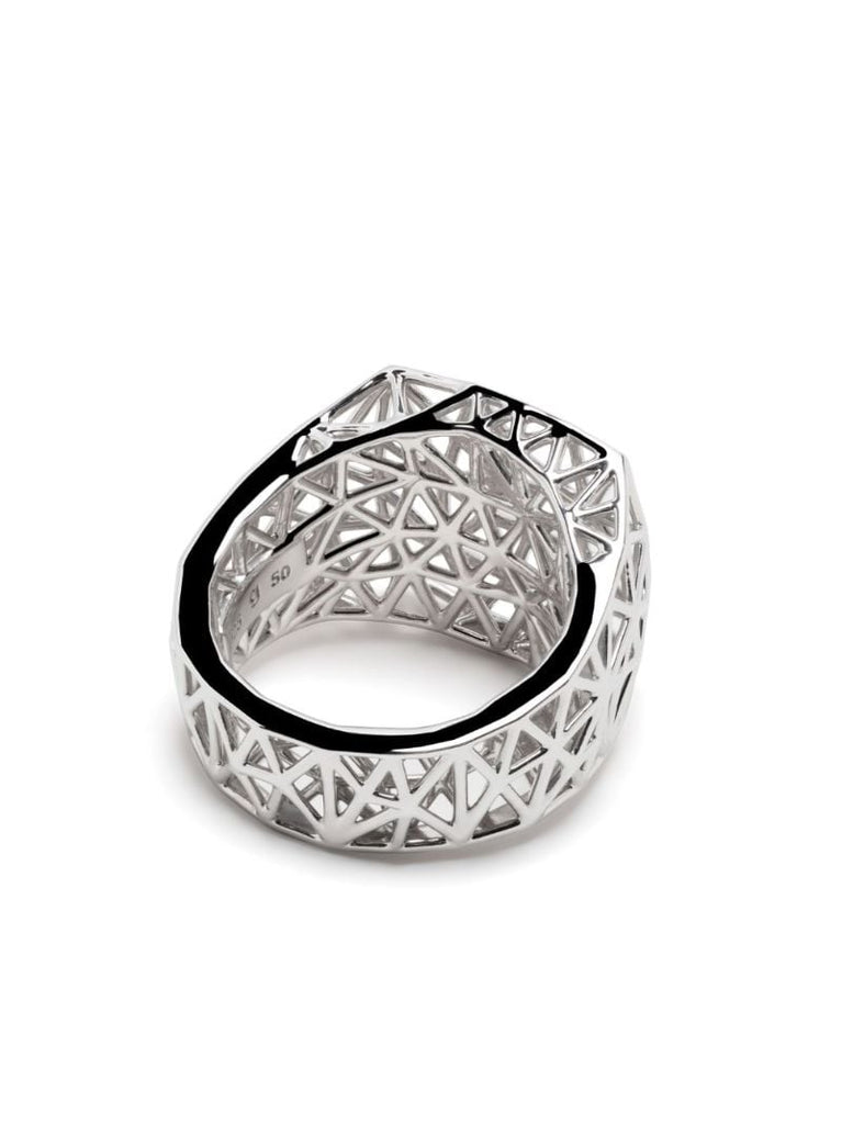 Sterling Silver Mesh Signet Ring