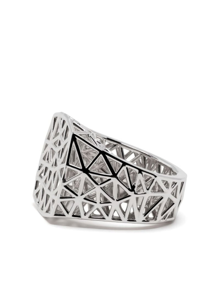 Sterling Silver Mesh Signet Ring