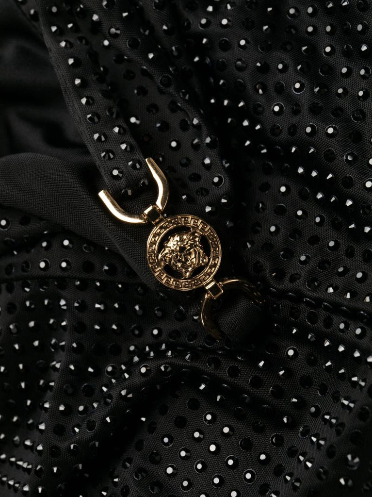 Black Medusa 95' Crystal Embellished Mini Dress
