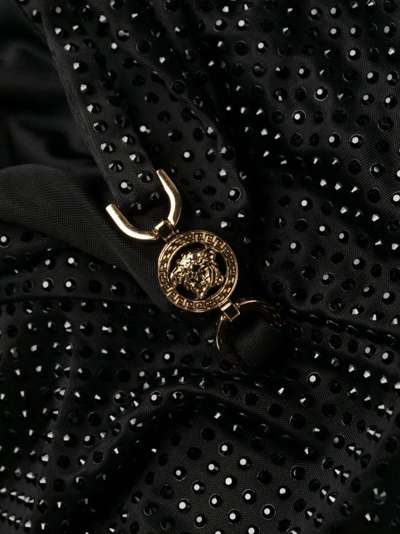 Black Medusa 95' Crystal Embellished Mini Dress