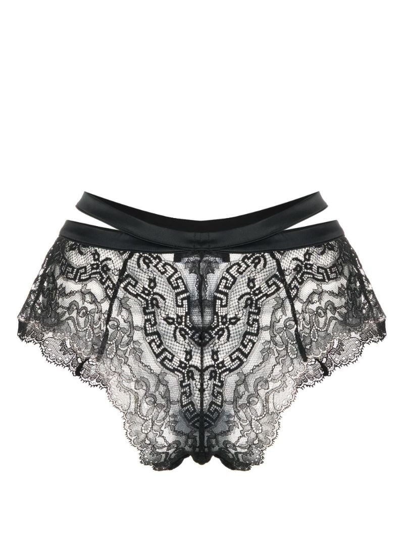 Black Medusa Barocco Lace Briefs