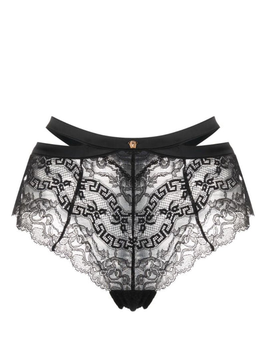 Black Medusa Barocco Lace Briefs