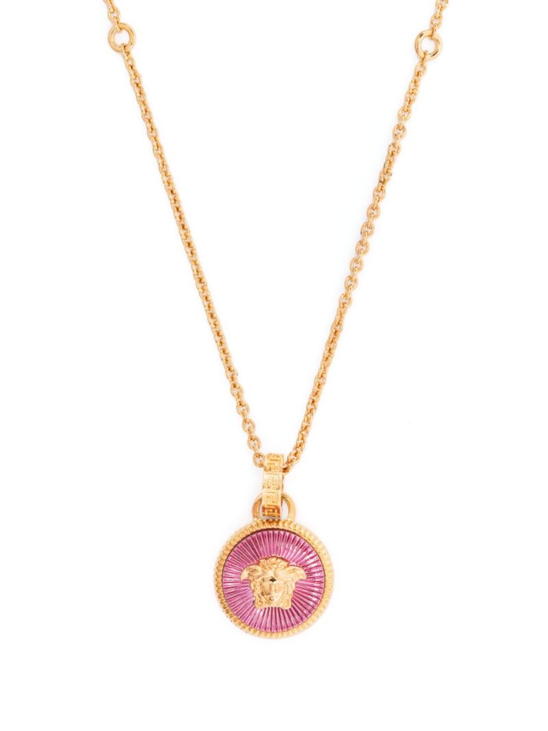 Gold-tone Medusa Pendant Necklace