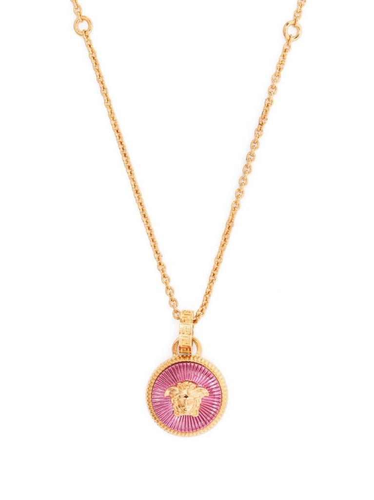 Gold-tone Medusa Pendant Necklace