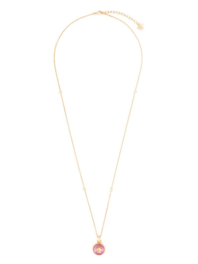 Gold-tone Medusa Pendant Necklace