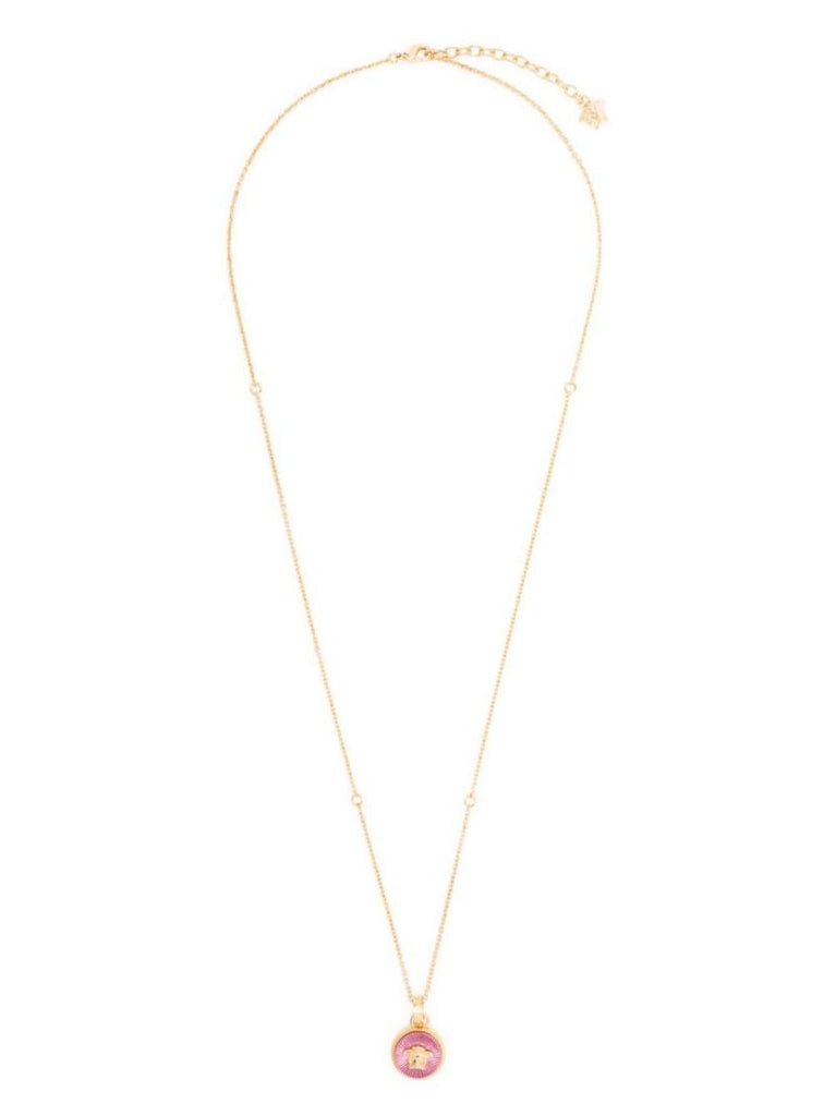 Gold-tone Medusa Pendant Necklace