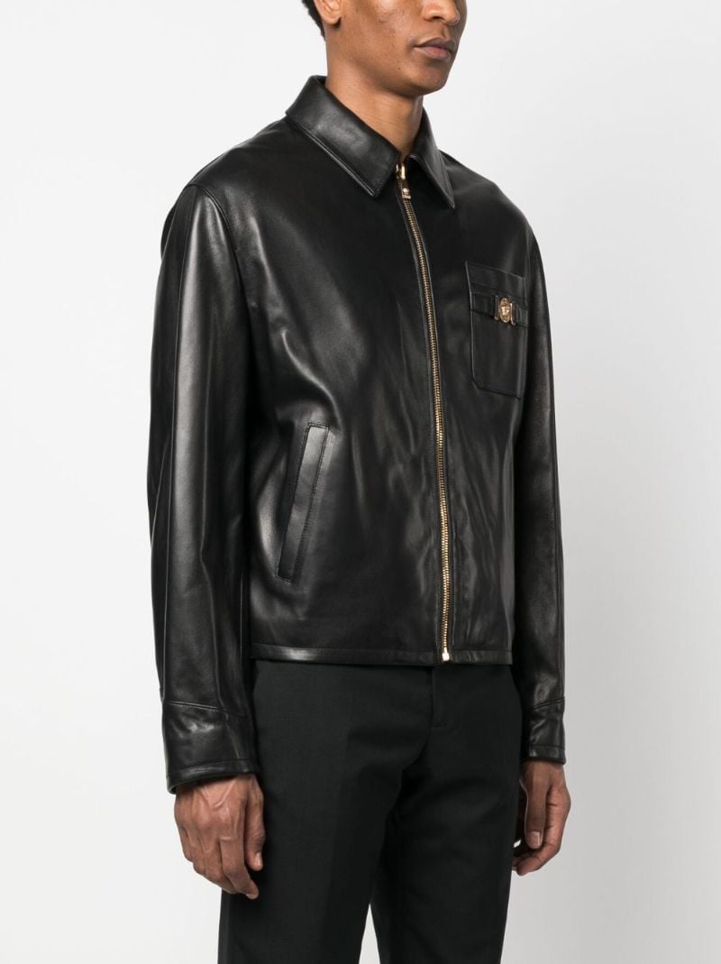 Black Medusa Biggie Leather Jacket