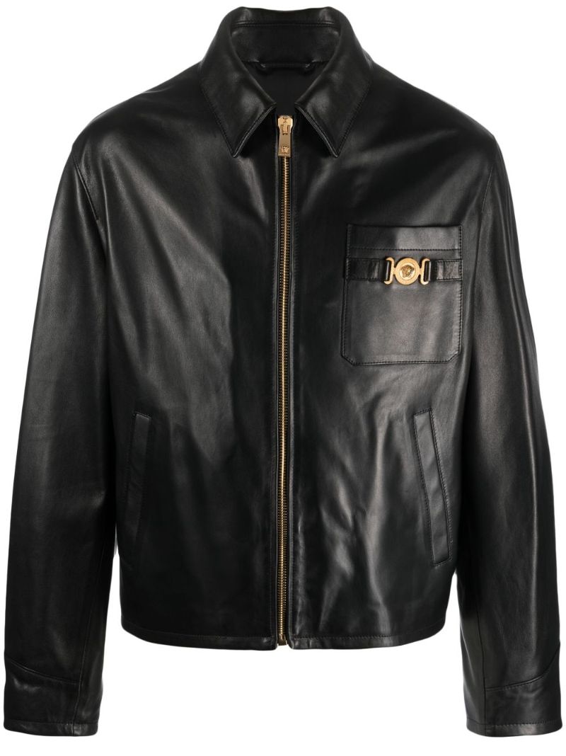 Black Medusa Biggie Leather Jacket