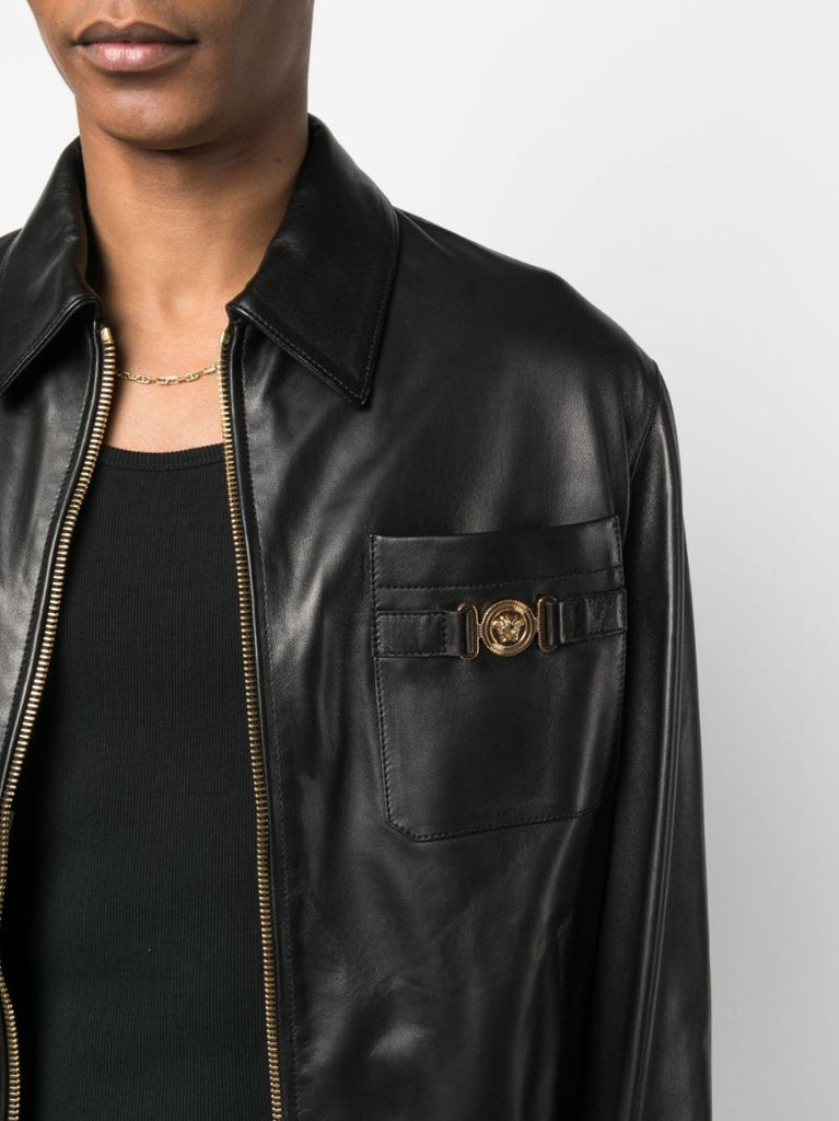 Black Medusa Biggie Leather Jacket