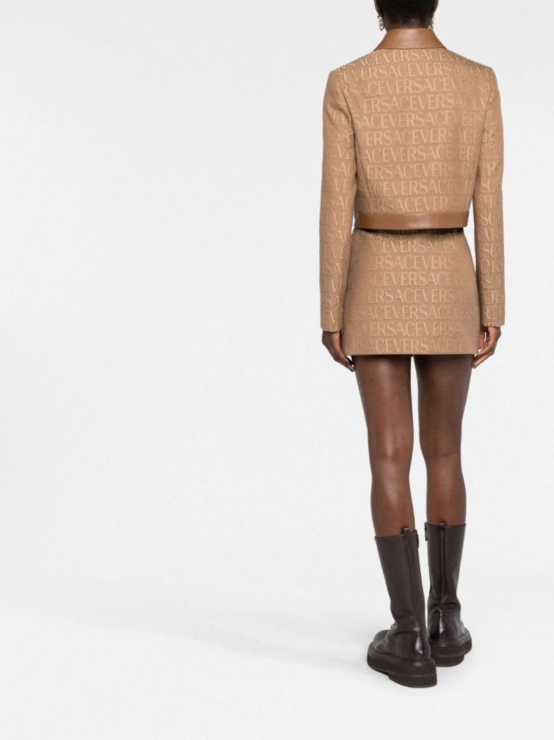 Brown Allover Jacquard Jacket