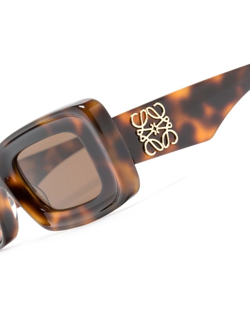 Brown Tortoiseshell  Effect Rectangular Sunglasses