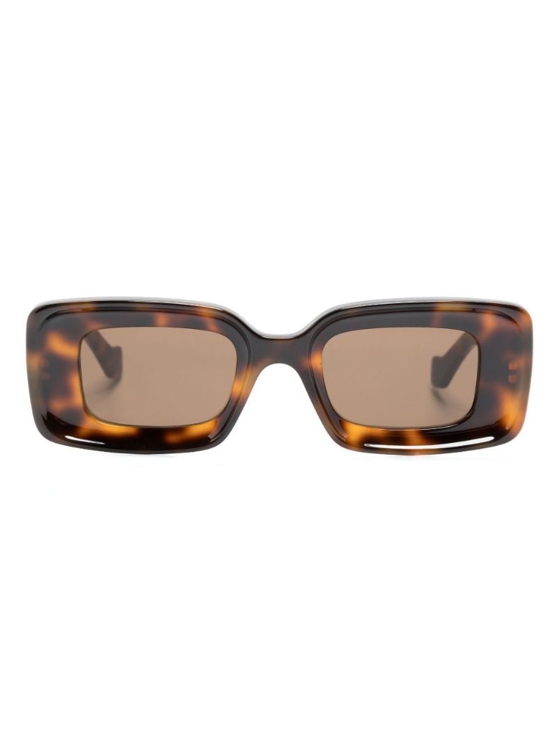 Brown Tortoiseshell  Effect Rectangular Sunglasses