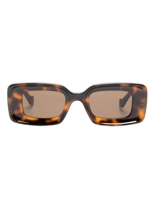 Brown Tortoiseshell  Effect Rectangular Sunglasses